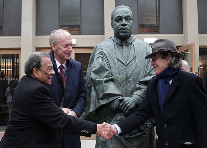 Unveiling of Martin Luther King's statue at Newcastle University