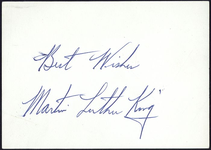 Card of acknowledgement/thanks from Coretta Scott King