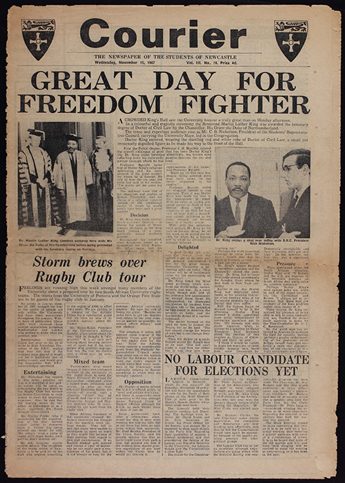 'Great Day for Freedom Fighter," Courier, November 15, 1967, p.1 