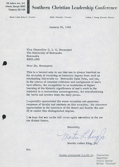 martin luther king letter