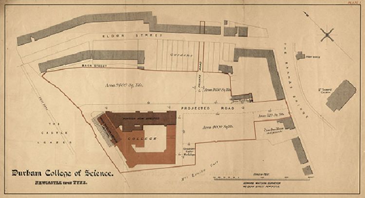 Plan of Durham College of Science (c. 1888-1891)
