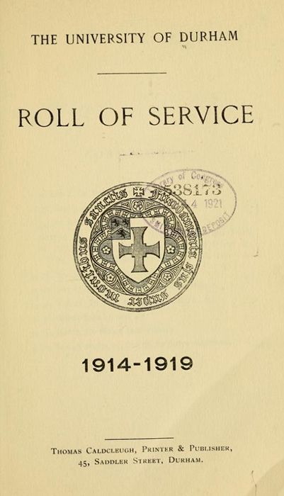 The University of Durham Roll of Service