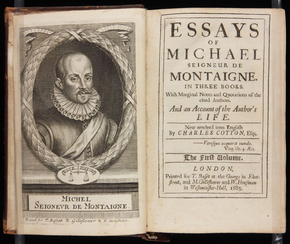 Title page from Essays of Michael, Seigneur de Montaigne : in three books