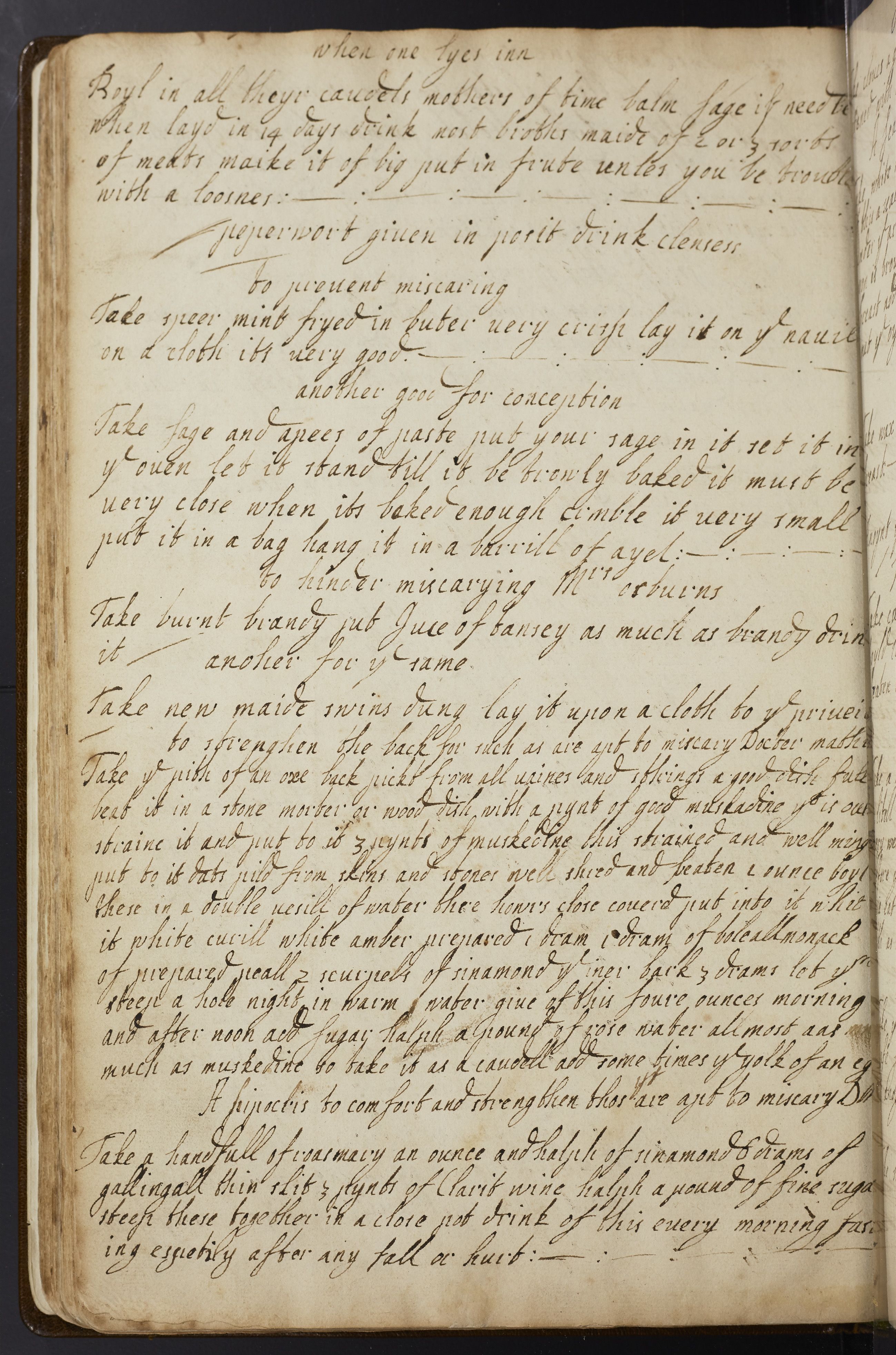 Page from Jane Loraine's Recipe book