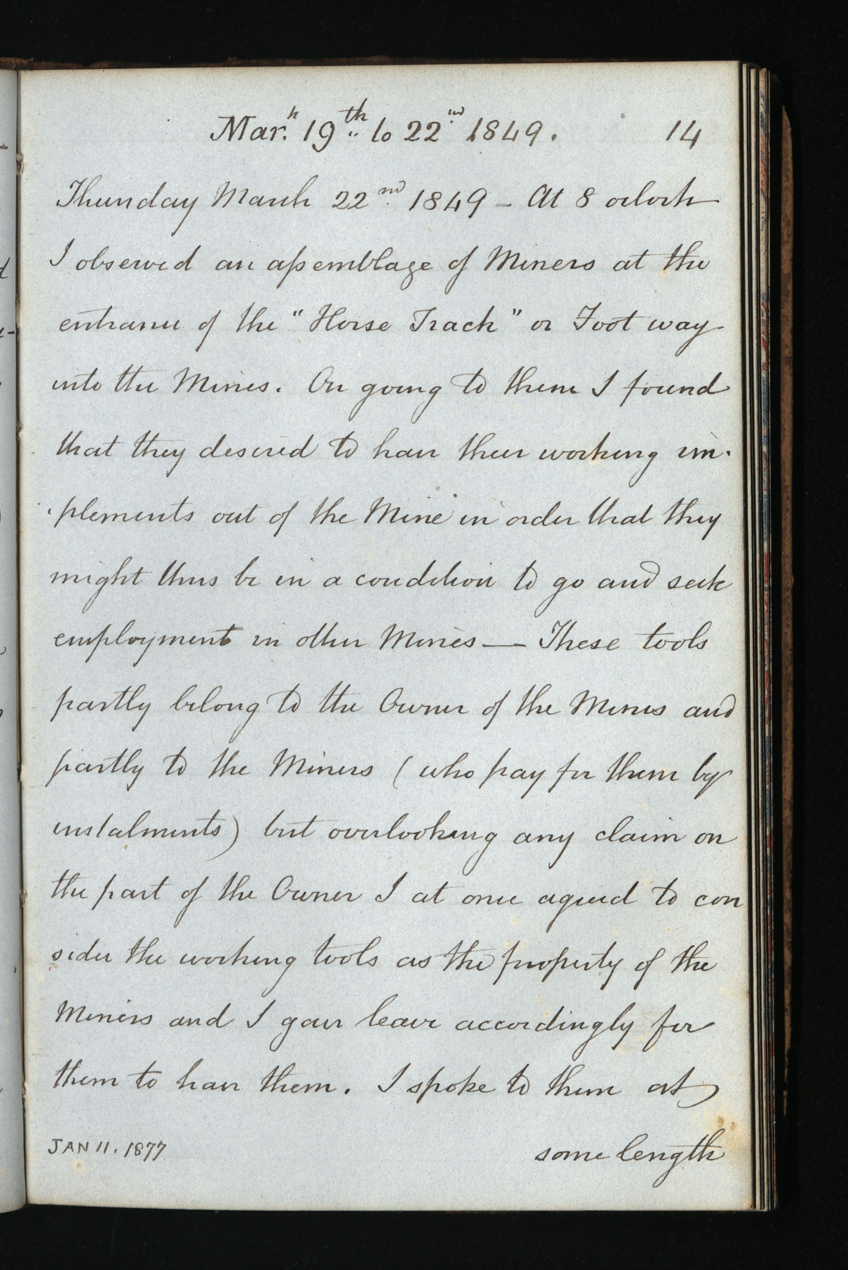 Page 4 of Thomas Sopwith’s Diary