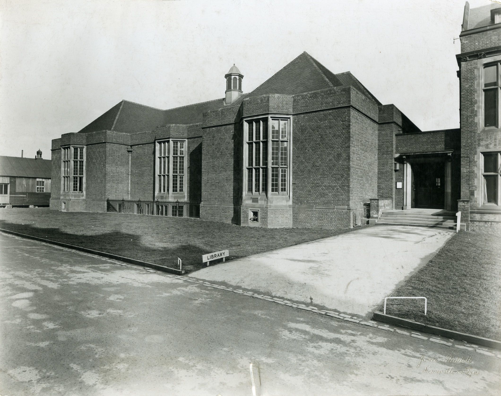 Exterior of the Old Library building following the extension.