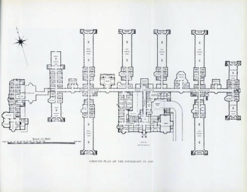 Pull out ground plan of the infirmary in 1906.