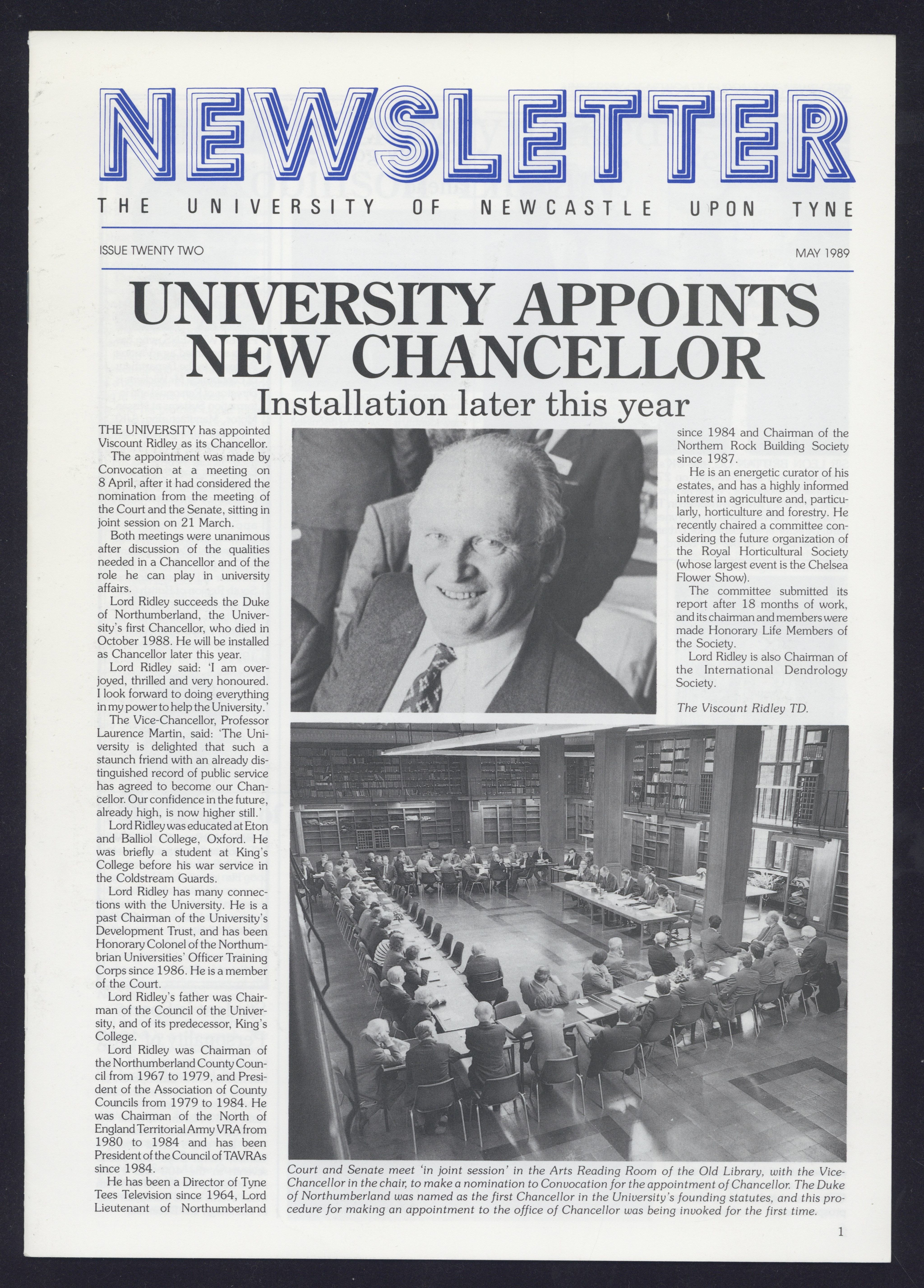 Page from Council minutes thanking Queen Mother for her visit to open the new Medical School, 1984. NUA/4/1/5.