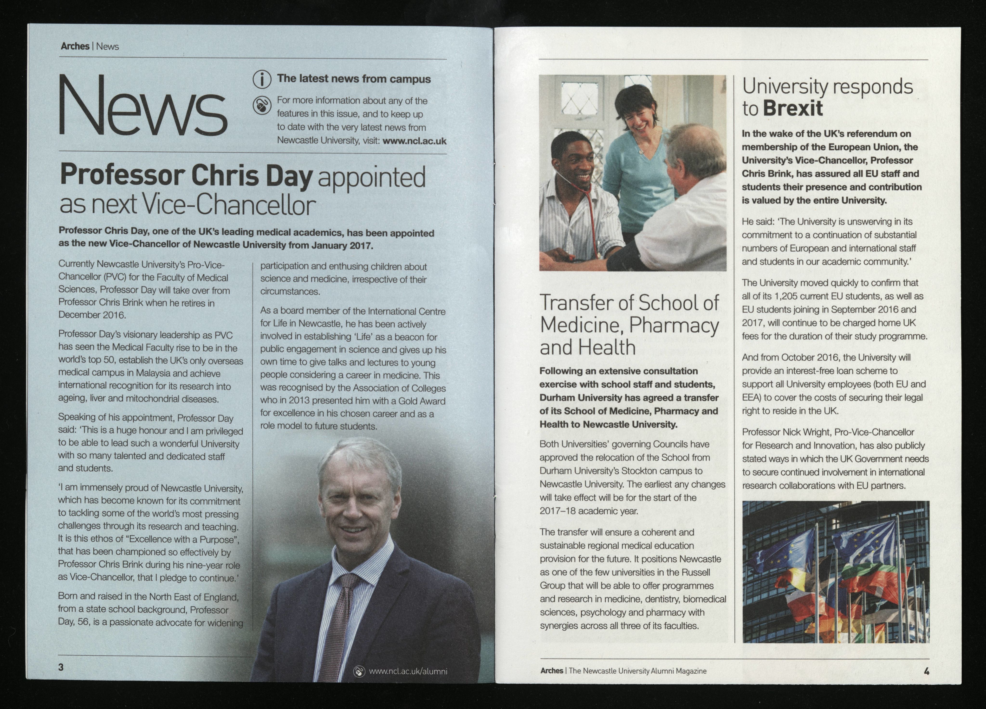 Pages from Arches, 2016–2017. NUA/14/6/1.