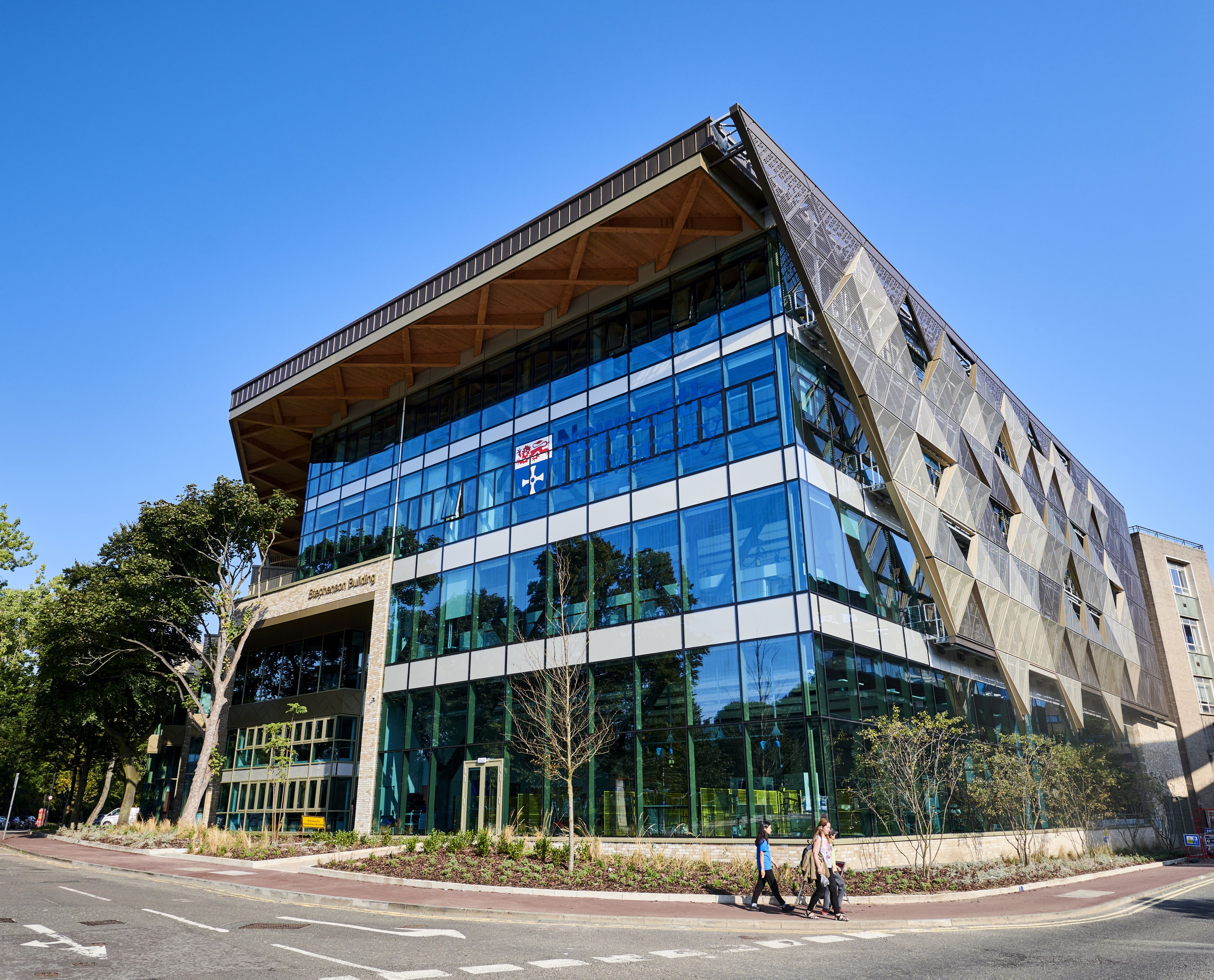 Photograph of Phase 1 of Stephenson Building, completed 2023. Newcastle University Marketing Photo Library, 7520.