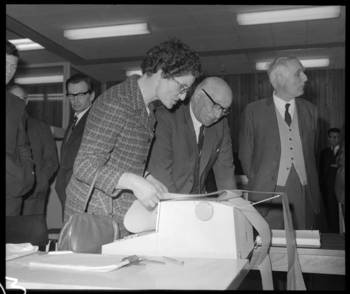 Photograph of NUMAC opens (Northumbrian Universities Multiple Access Computer). NUA/K/040279/007