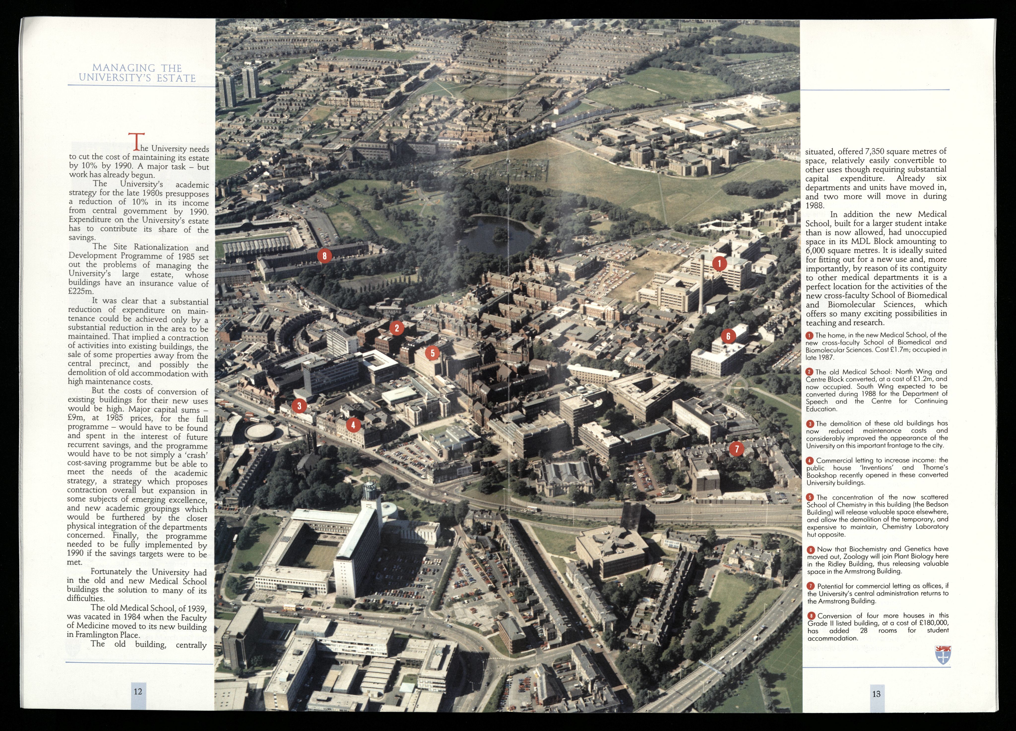 Page from Vice-Chancellor’s Annual Report, 1986–1987. NUA/3/1/6.