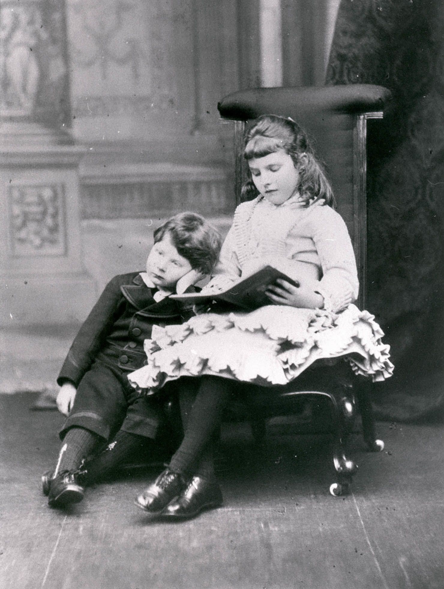 Gertrude Bell sat reading with her younger brother Maurice